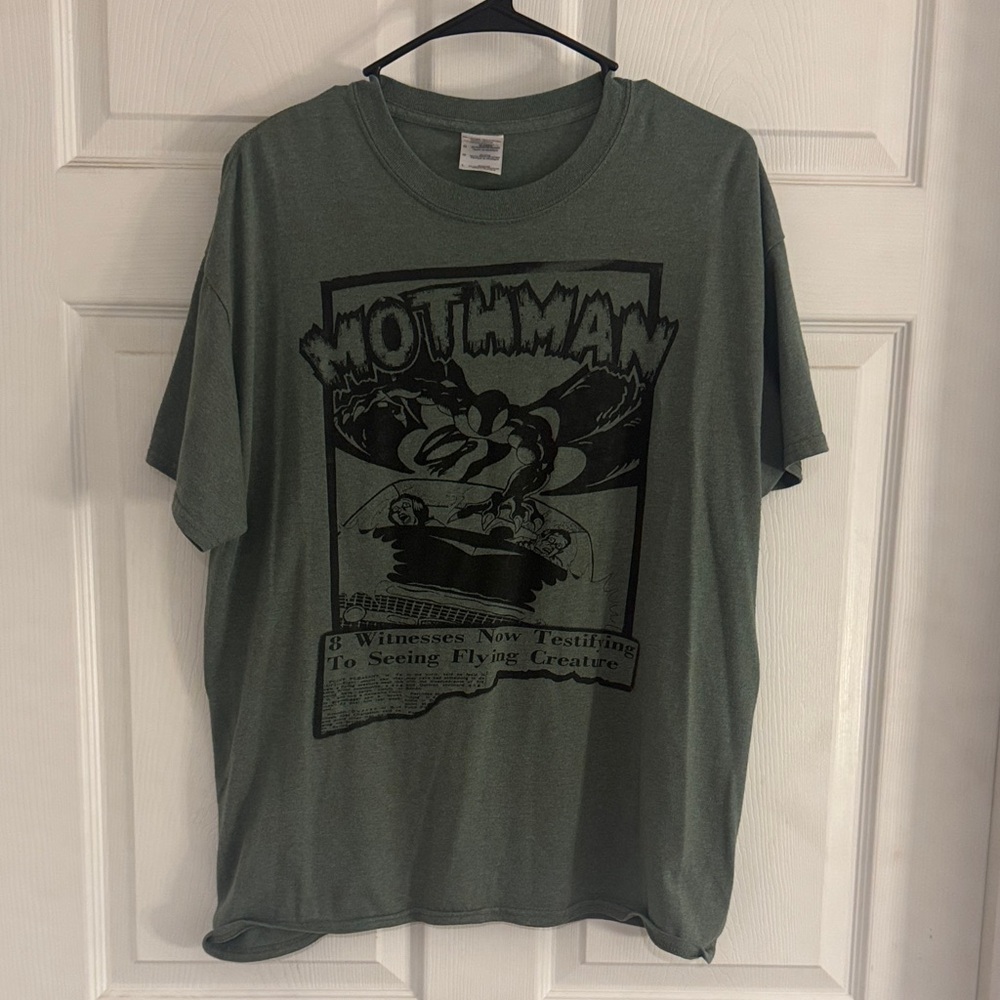 Mothman Graphic Tee - Olive Green
